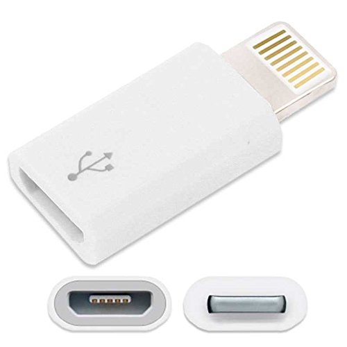 OcioDual Adaptador Conversor de Micro USB a 8 Pin Compatible con iPhone 5 6 Plus iPad Air