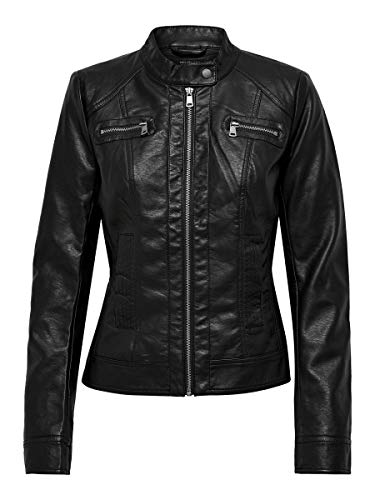 Only Bandit PU Biker Chaqueta, Negro (Black C N 010), 38 (M) para Mujer Only Bandit PU Biker Chaqueta, Negro (Black C N 010), 38 (M) para Mujer
