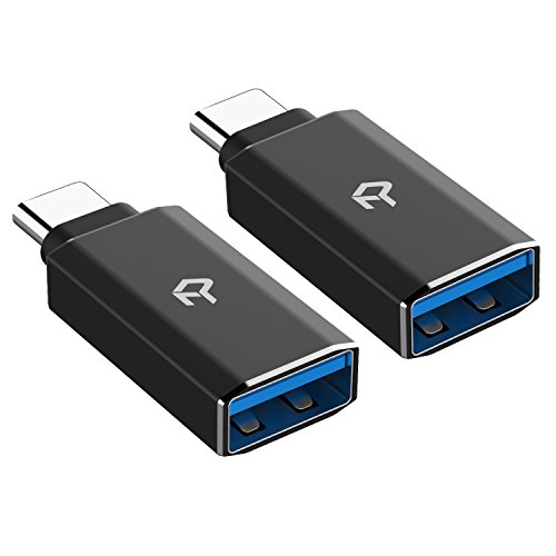 Rankie Adaptador USB C a USB 3,0, Función de OTG, Compatible Dispositivos con USB Tipo C, 2 Unidades, Negro