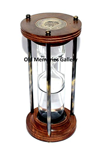 Reloj de arena con temporizador de arena líquida de estilo antiguo, accesorio de escritorio Royal Navy London