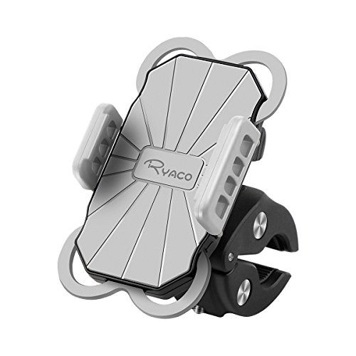 Ryaco Soporte de Móvil Deportiva para Bicicletas y Motos, Anti Vibración Soporte Móvil Bicicleta Universal con 360 Rotación para iPhone, Samsung Galaxy, LG, HTC, Motorola, GPS y Otros Dispositivos