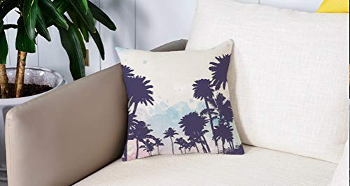 Square Soft and Cozy Pillow Covers,Decoración del apartamento, Miami South American Plant Forest Tropic Natural Palm Trees Print,Funda para Decorar Sofá Dormitorio Decoración Funda de Almohada. Square Soft and Cozy Pillow Covers,Decoración del apartamento, Miami South American Plant Forest Tropic Natural Palm Trees Print,Funda para Decorar Sofá Dormitorio Decoración Funda de Almohada.
