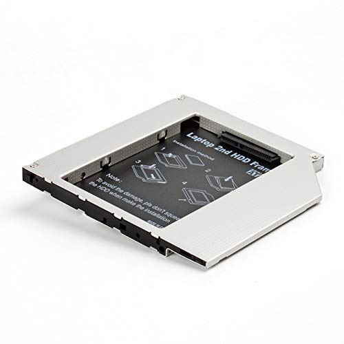 Universal 2nd SSD ODD Adaptador Bahía de Disco Duro 2,5" SATA HDD/SSD 9,0mm(2.HDD Hard Drive Caddy Universal 2nd SSD ODD Adaptador Bahía de Disco Duro 2,5" SATA HDD/SSD 9,0mm(2.HDD Hard Drive Caddy