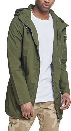 Urban Classics Light Cotton Parka, Verde (Dark Olive 00551), S para Hombre Urban Classics Light Cotton Parka, Verde (Dark Olive 00551), S para Hombre