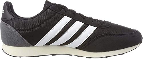 ADIDAS V Racer 2.0, Zapatillas para Hombre, Negro (Core Black/Solar Red/Footwear White), 45 1/3 EU