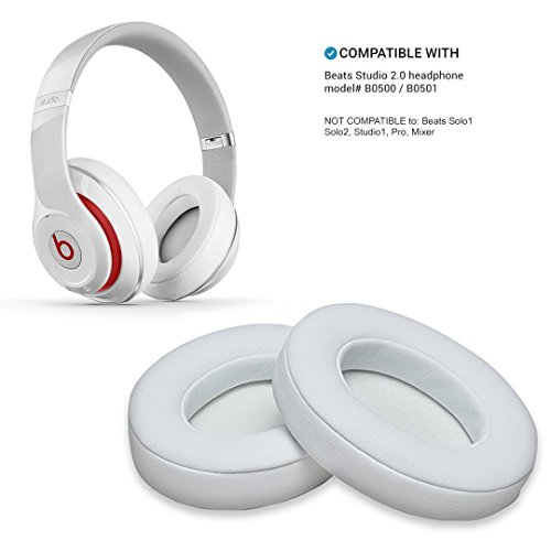 Almohadillas de Repuesto de Color Blanco, 2 Almohadillas de Espuma para Auriculares Beats Studio 2.0 Wired/Wireless B0500 B0501 Auriculares & Beats Studio 3.0