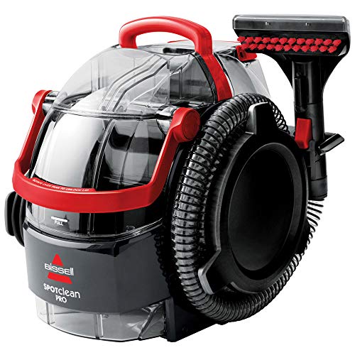 Bissell 1558N Limpiador a Mano para Manchas y alfombras, 750 W, 6.4 litros, 84 Decibelios, Plastic, Rojo/Negro