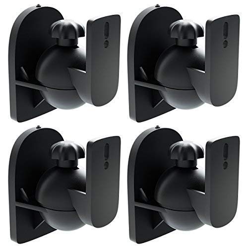 deleyCON 4X Soporte Universal para Altavoces y Bafles de Grado de Rotación + Inclinación hasta 3,5kg de Carga Instalación en Paredes y Techos - Negro deleyCON 4X Soporte Universal para Altavoces y Bafles de Grado de Rotación + Inclinación hasta 3,5kg de Carga Instalación en Paredes y Techos - Negro