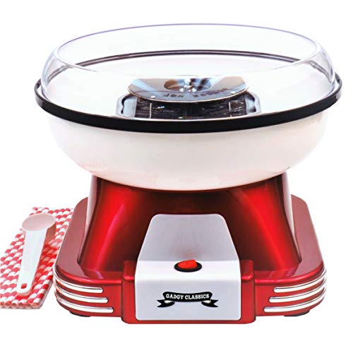 Gadgy ® Maquina de Algodon de Azucar | Retro Cotton Candy Machine | Usar Azúcar Regular de Caramelo Duro Sin Azúcar | 500W Rojo Gadgy ® Maquina de Algodon de Azucar | Retro Cotton Candy Machine | Usar Azúcar Regular de Caramelo Duro Sin Azúcar | 500W Rojo
