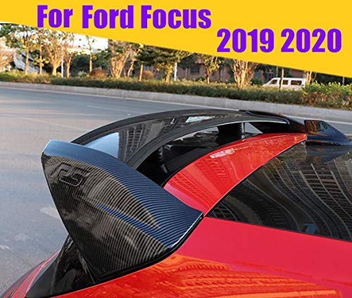 HJHNB Alerón Trasero del Coche del ABS Rear Spoiler para Ford Focus 2019 2020, Borde del Maletero de la Ventana de la Tapa del Maletero del Techo,CarbonfiberLook