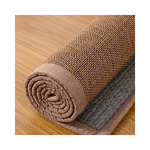 JIAJUAN Japonés Tradicional Natural Bambú Fibra Antideslizante Grueso Salon Sala Mesa De Café Piso Alfombra Estera Verano Zona Alfombras (Color : A, Tamaño : 50x100cm) JIAJUAN Japonés Tradicional Natural Bambú Fibra Antideslizante Grueso Salon Sala Mesa De Café Piso Alfombra Estera Verano Zona Alfombras (Color : A, Tamaño : 50x100cm)