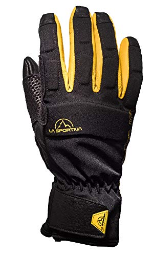 La Sportiva Alpine Guantes, Unisex Adulto, Black/Yellow, XS