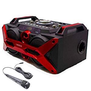 Lauson SS308 Altavoz Bluetooth Portátil Función de Karaoke y Micrófono. Bluetooth Speaker MP3 USB y Mando a Distancia. Altavoz Efecto de Luces Led Multicolores, Radio y Batería Recargable