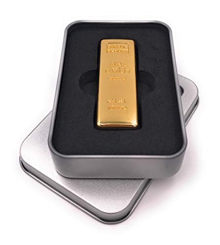 Onwomania Lingotes de Oro Metal Precioso Memoria USB Stick en Caja de Regalo de ALU 8 GB USB 2.0