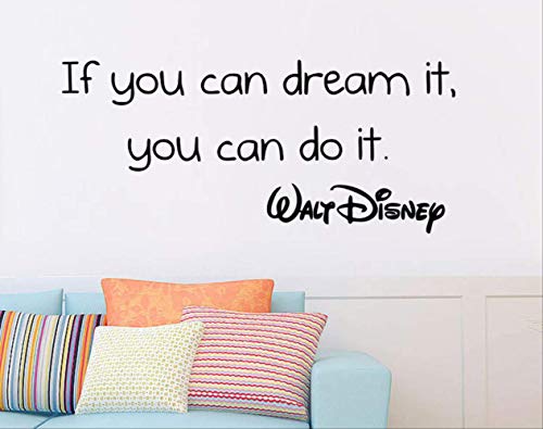 Pegamento de pared con texto en inglés «If You can Dream it» para decorar la pared, el dormitorio, el aula, la pared, el alquiler de casa o la renovación