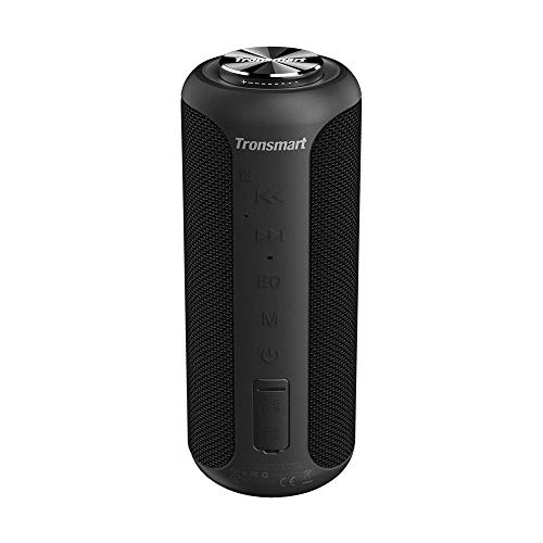 Tronsmart T6 Plus Edición Mejorada Altavoz Bluetooth 40W, Altavoz Portatil Sonido Estéreo 360°TWS, Efecto de Triple Bajo Potente, Waterproof IPX6 con Powerbank, 15 Hora de Reproducción, y Manos Libres