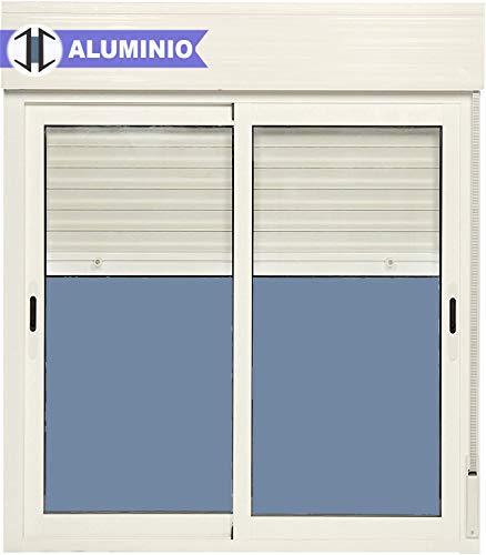 Ventana Aluminio Corredera Con Persiana PVC 1200 ancho × 1355 alto 2 hojas