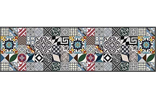 WAC 100% Made in Italy Alfombra para Cocina Con Goma Antideslizante en la Espalda Lavable a Máquina Ultra Eesistente 100% Poliéster. Dimensiones 52 x 240 cm WAC 100% Made in Italy Alfombra para Cocina Con Goma Antideslizante en la Espalda Lavable a Máquina Ultra Eesistente 100% Poliéster. Dimensiones 52 x 240 cm