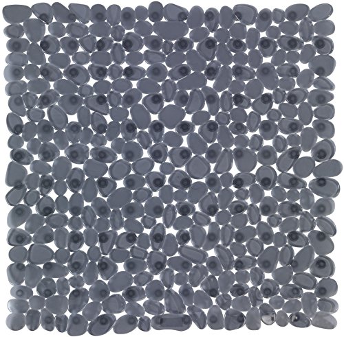 Wenko Alfombra de Ducha Paradise de plástico, Color Antracita, 54 x 54 x 2 cm, 22500100 