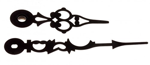 1 par de agujas Junghans W838 y W817, antiguo diseño de aluminio de Color negro Longitud de 76 mm