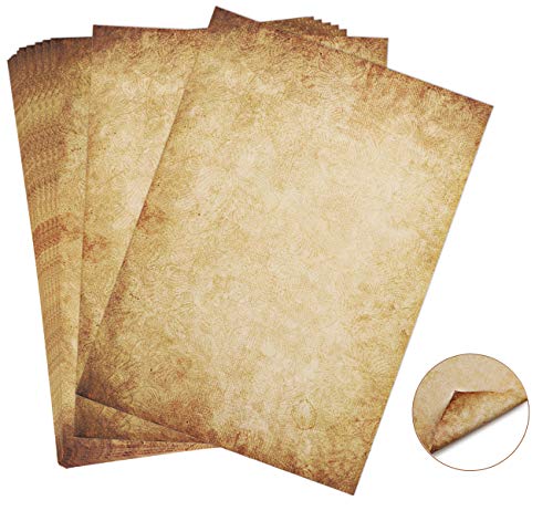 60 hojas Papel con diseño de papel antiguo Carta Pergamino Vintage Din A4 100g/m² Absofine DIY 60 hojas Papel con diseño de papel antiguo Carta Pergamino Vintage Din A4 100g/m² Absofine DIY