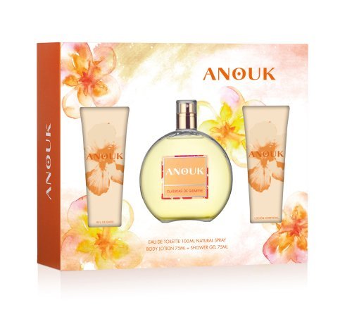 Anouk - Set para Mujer con Agua de Tocador 100 ml + Locion Corporal 75 ml + Gel de Ducha 75 ml