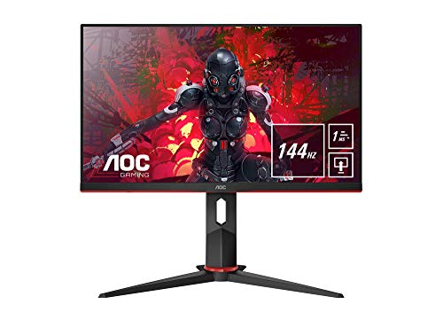 AOC 24G2U/BK Monitor Gaming de 24" Full HD e-Sports (IPS, 1ms, AMD FreeSync, 144Hz, Sin Marco, Ajustable en altura y FlickerFree) AOC 24G2U/BK Monitor Gaming de 24" Full HD e-Sports (IPS, 1ms, AMD FreeSync, 144Hz, Sin Marco, Ajustable en altura y FlickerFree)