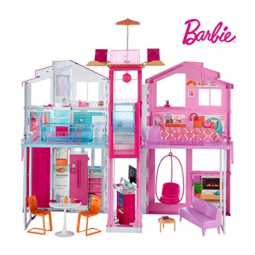 Barbie - Supercasa - casa muñecas, regalo para niñas y niños 3-9 años (Mattel DLY32) Barbie - Supercasa - casa muñecas, regalo para niñas y niños 3-9 años (Mattel DLY32)