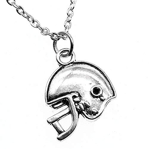 DTKJ Chapado en Plata Antigua Casco de fútbol Americano Casco Deportivo Colgante Collar Joyas 19X17Mm DTKJ Chapado en Plata Antigua Casco de fútbol Americano Casco Deportivo Colgante Collar Joyas 19X17Mm