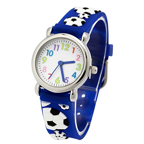 El Reloj de Niños de Vinmori, Reloj de Cuarzo con Dibujos Animados Bonitos de 3D a Prueba de Agua Regalo para Chicos Niños y Niñas Fútbol Azul El Reloj de Niños de Vinmori, Reloj de Cuarzo con Dibujos Animados Bonitos de 3D a Prueba de Agua Regalo para Chicos Niños y Niñas Fútbol Azul