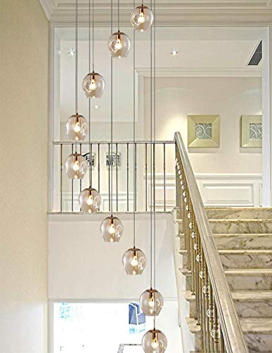 Iluminación Colgante 10 Lámparas de araña de Cristal Bola de Cristal Luces múltiples Moderna Sala de Estar Creativa Lámpara Colgante Villa Lámpara de Techo Apartamento dúplex Lámpara Larga Espiral A+ Iluminación Colgante 10 Lámparas de araña de Cristal Bola de Cristal Luces múltiples Moderna Sala de Estar Creativa Lámpara Colgante Villa Lámpara de Techo Apartamento dúplex Lámpara Larga Espiral A+