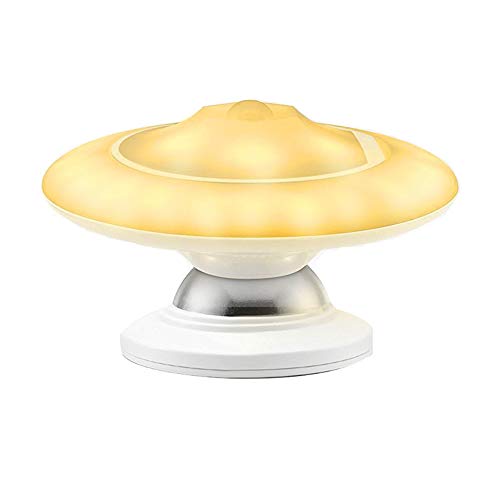 LED Luz con sensor del movimiento, DAREN&KIWI USB LED recargable Lámpara con rotación de 360 grados para armario, pasillo, camino, pasillo, entrada de la casa, sótano (Blanco cálido)