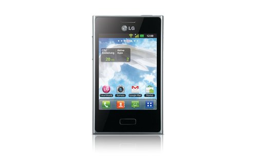 LG Optimus L3 (E400) - Smartphone libre (pantalla táctil de 3,2" 240 x 320, cámara 3.15 Mp, 1 GB, procesador de 800 MHz, 384 MB de RAM, S.O. Android 2.3.6), negro
