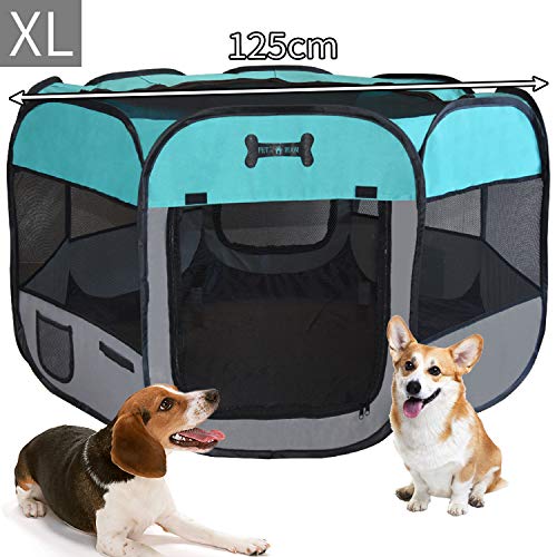 MC Star Portátil Parque Corral Oxford Cachorro Animales para Perros, Gatos, Conejos y Pequeño Animales, 125 x 125 x 64 cm, Verde MC Star Portátil Parque Corral Oxford Cachorro Animales para Perros, Gatos, Conejos y Pequeño Animales, 125 x 125 x 64 cm, Verde