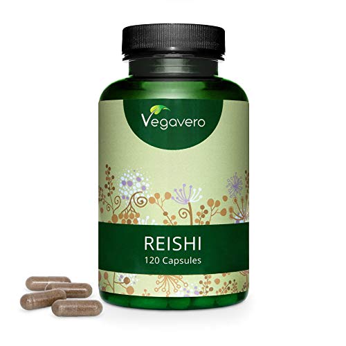 Reishi Vegavero® 2000 mg | El Único Estandarizado | 120 Cápsulas | Estrés y Ansiedad + Energizante + Antioxidante | NATURAL | Adaptógenos | 20% Polisacáridos + 6% Betaglucanos