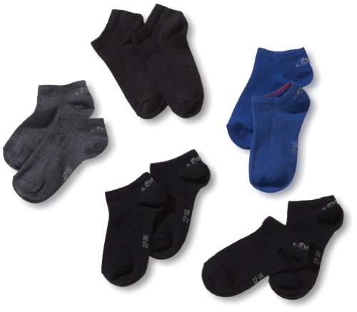 s.Oliver - Calcetines cortos para niño, pack de 5, talla 27-30, color multicolor (34 navy combi: dark blue, blue, jeans, navy, navy)