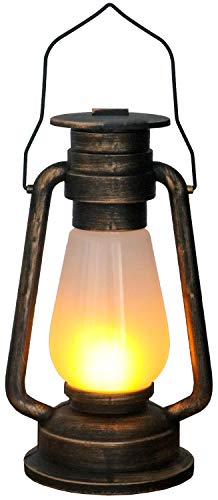 TRONJE LED Lámpara de minero Aspecto Cobre 4h Temporizador 24 Leds Simula Fuego y Llamas Farolillo