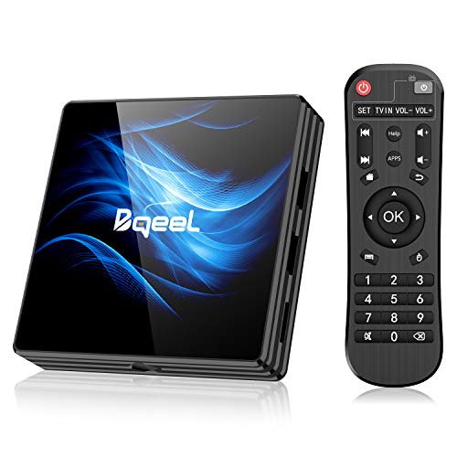 Última Versión Android TV Box 【4GB RAM+64GB ROM】 Bqeel Android 10.0 TV Box RK3318 Quad-Core 64bit Cortex-A53 con 5GHz / 2.4GHz WiFi ,BT 4.0,2k*4K UHD H.265, USB 3.0 Smart TV Box Última Versión Android TV Box 【4GB RAM+64GB ROM】 Bqeel Android 10.0 TV Box RK3318 Quad-Core 64bit Cortex-A53 con 5GHz / 2.4GHz WiFi ,BT 4.0,2k*4K UHD H.265, USB 3.0 Smart TV Box