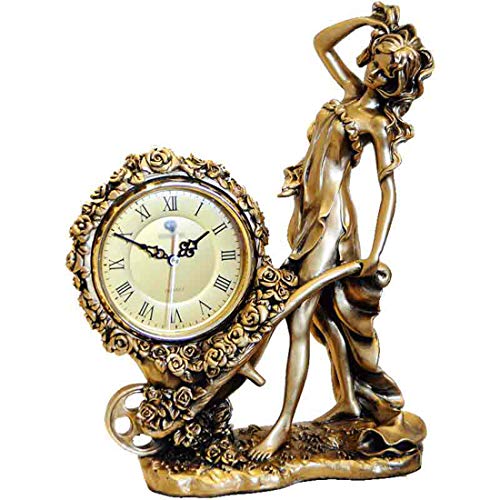 Unbne Señora Justicia, Decorativo Diosa Griega Señora de la Justicia escultural Reloj de la Chimenea Antigua mitología Figura Acabado Bronce