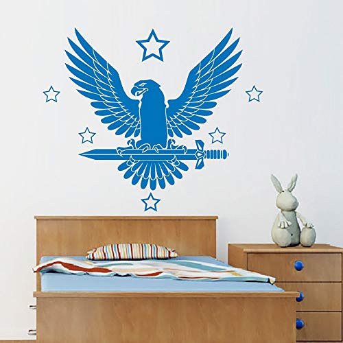 yaofale Night Bird Apliques águila Pegatinas de Pared Estrellas Brillo Espada niños Dormitorio Impermeable Arte Mural decoración del hogar
