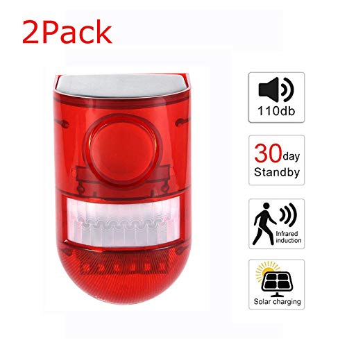 Luces estroboscópicas solares, IP65 Impermeable Sensor de movimiento Alarma de seguridad Emergencia LED Lámpara estroboscópica de advertencia para la granja Villa Apartamento Patio exterior (2 piezas) Luces estroboscópicas solares, IP65 Impermeable Sensor de movimiento Alarma de seguridad Emergencia LED Lámpara estroboscópica de advertencia para la granja Villa Apartamento Patio exterior (2 piezas)