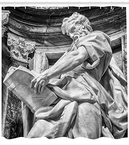NFDG Imagen de la Estatua de San Mateo en la basílica Romana Romana Material Impermeable Impreso en 3D 180X180CM