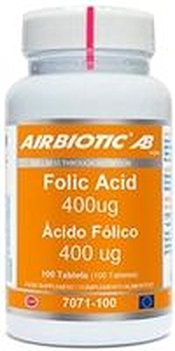 Ácido Fólico 100 comprimidos de 400 mcg de Airbiotic