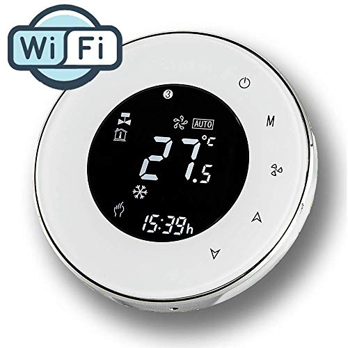 Arxus WiFi Programable Smart Termostato Pantalla LCD Controlador de Temperatura para Calderas de Calefacción/Aire Acondicionado Trabaje con Alexa Google Home IFTTT