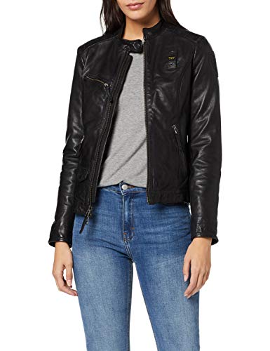 Blauer Pelle Capo Spalla Imbottito Abrigo, Negro (Nero 999), Small para Mujer Blauer Pelle Capo Spalla Imbottito Abrigo, Negro (Nero 999), Small para Mujer