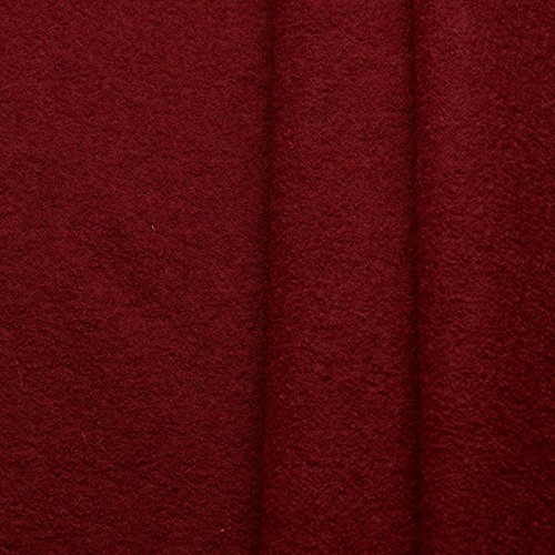 Favorit Walkloden - 100% lana virgen - Lana cocida, suave y caliente - Por metro (Burdeos)