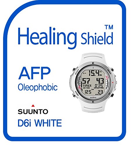 Healing shield Protectores de Pantalla Oleophobic AFP Clear Film for Suunto Watch D6i White [Front 2pcs]