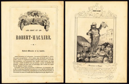 Impresión antigua de Robert ThePrintsCollector macaire-4-vendedor de acciones-de-minas de carbón-Daumier-1840