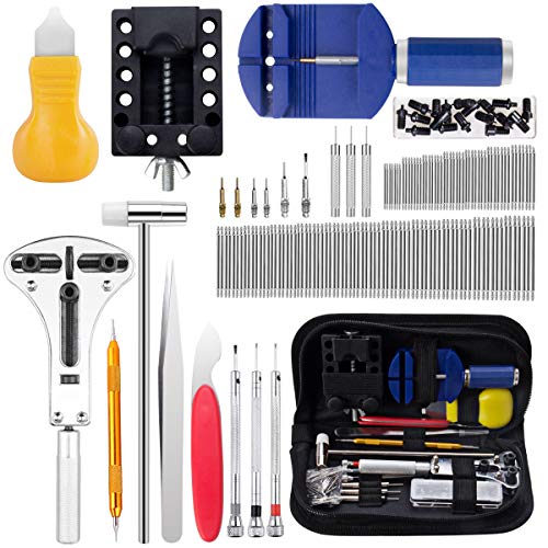 Kit de Reparación de Relojes, Cadrim 147 pcs Herramientas de Reparación Profesional para Barra de Resorte, kit de Herramientas de Reemplazo de la Batería del Relojo, Varios Accesorios,etc. Kit de Reparación de Relojes, Cadrim 147 pcs Herramientas de Reparación Profesional para Barra de Resorte, kit de Herramientas de Reemplazo de la Batería del Relojo, Varios Accesorios,etc.