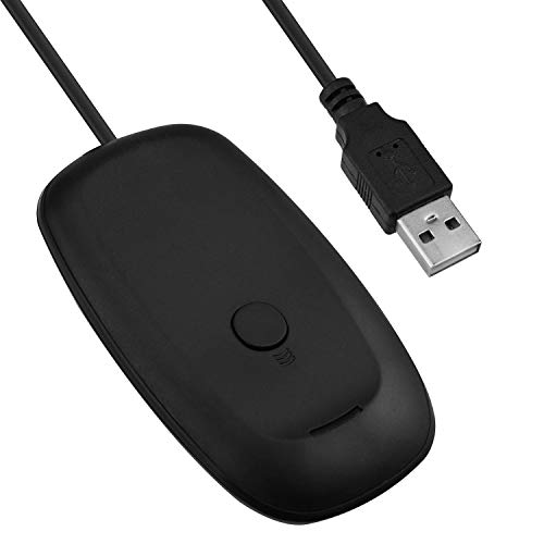 Mcbazel Adaptador de receptor inalámbrico inalámbrico USB 2.0 para Microsoft Xbox 360 Desktop Pc Laptop Gaming - Negro